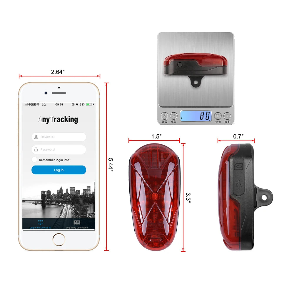 4G Bicycle GPS Tracker TK906 with Real-Time Tracking & Long Standby