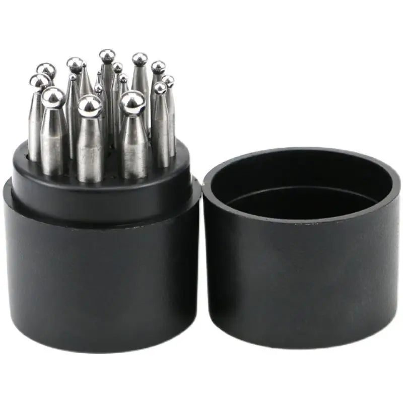 17-Piece Stainless Steel Dapping Punch Set — 2–10 mm