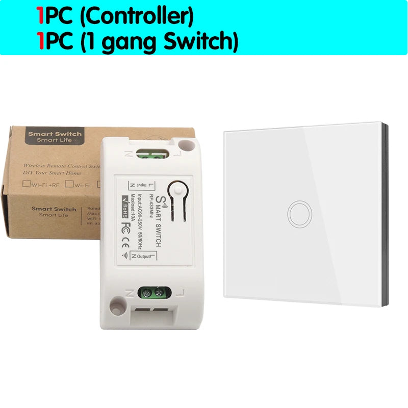 Wireless Wall Switch and Receiver - Gang Options