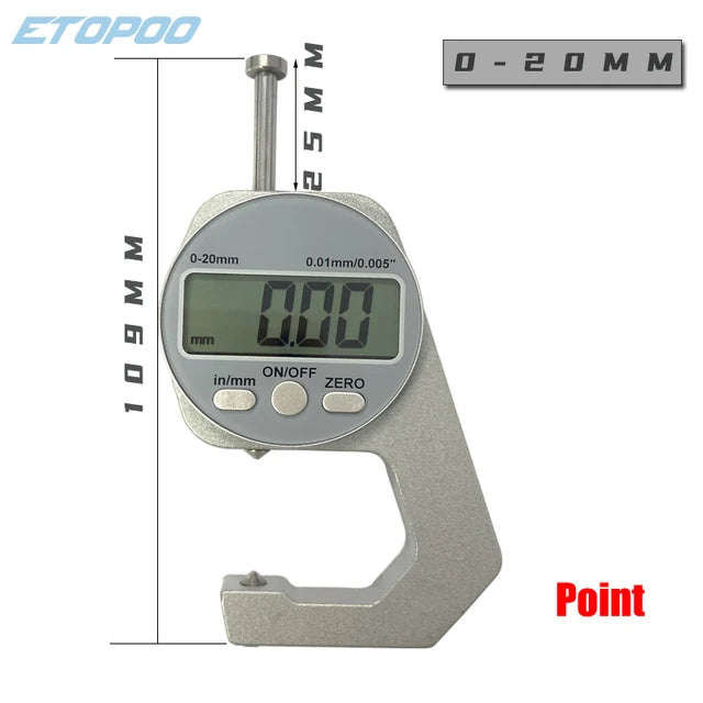 Digital Thickness Gauge - 10 or 20 mm