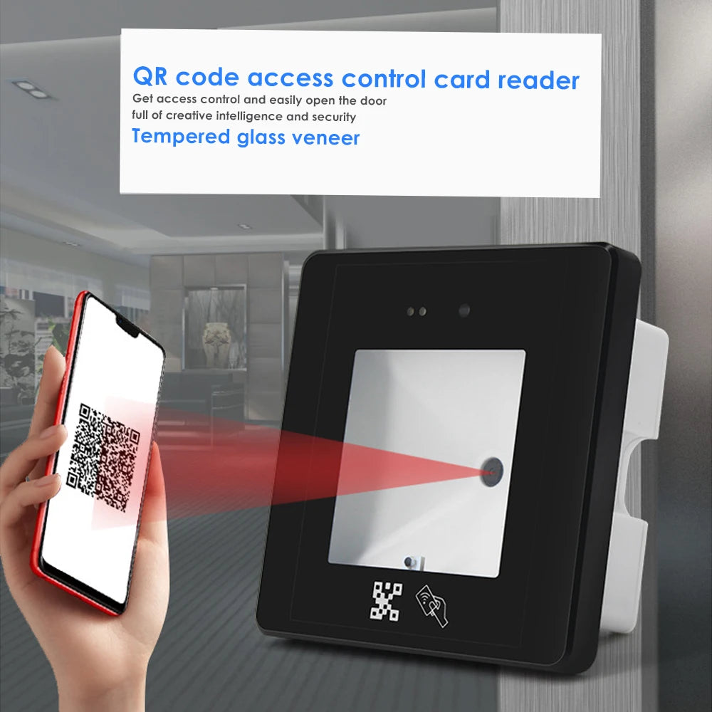 Lecteur de contrôle d'accès QR et RFID