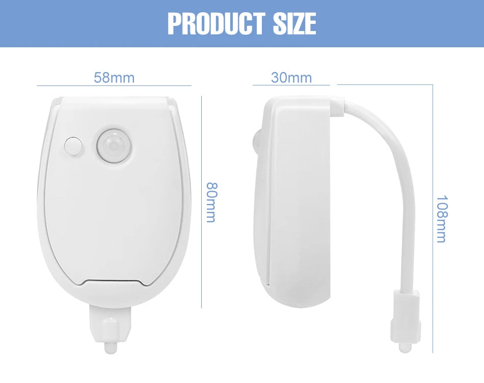 RGB LED Motion Sensor Toilet Light