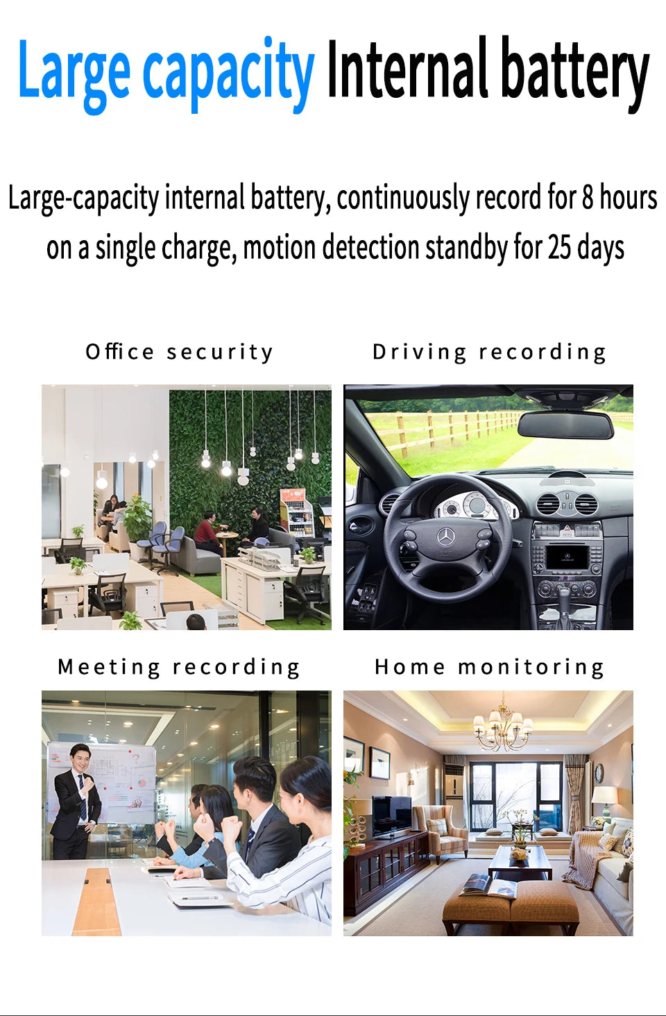 ZETTA 1080P HD Mini DVR Car Video Recorder with Life Lens through Glass Super Low Lux for CCTV X-Box Video Recording wholesale