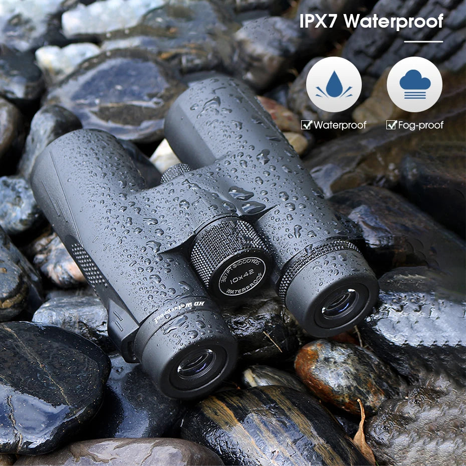 SV47 Waterproof Binoculars 8x/10x Wide View for Birdwatching & Travel