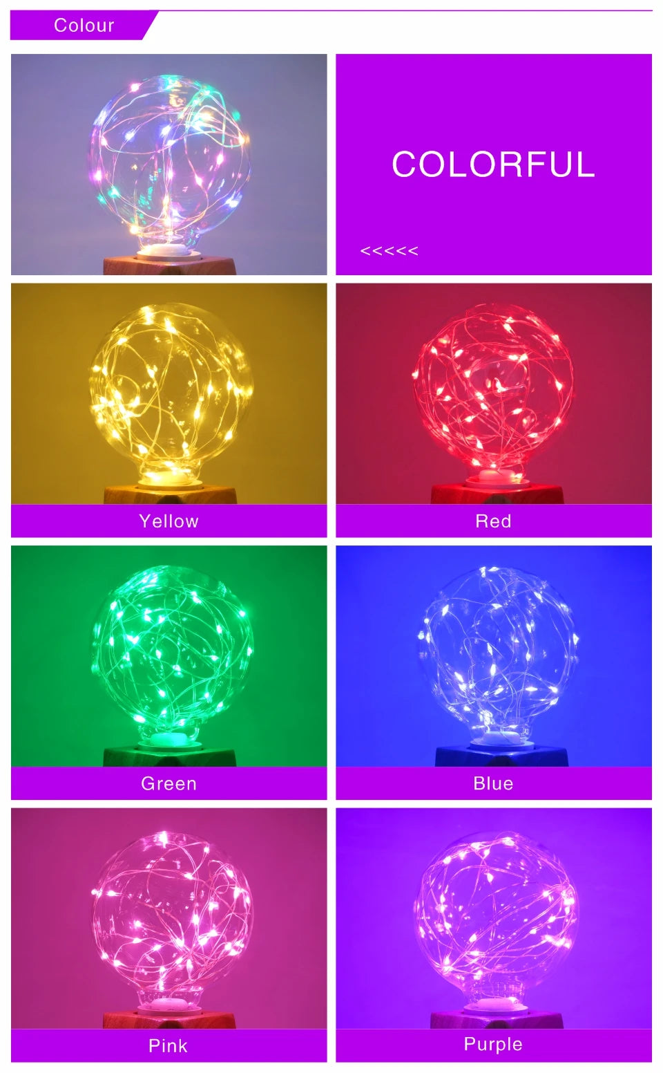 E27 G95 dekoratív LED gömbizzó