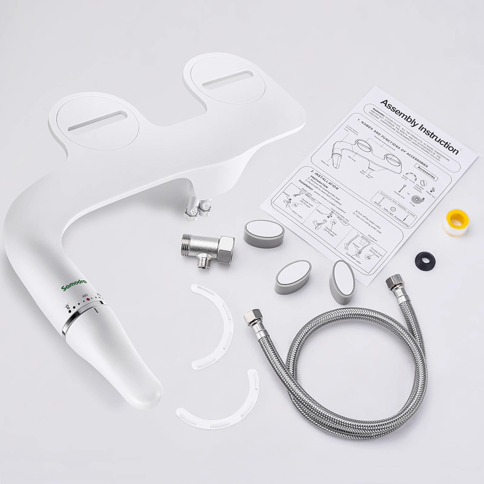 Ultra-Slim Toilet Bidet Attachment with Adjustable Water Pressure