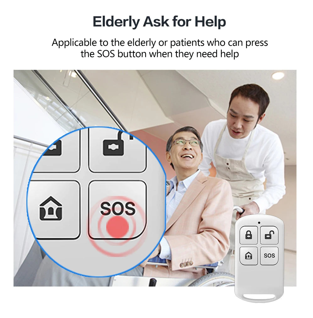 433MHz Touch Screen Wireless 2G 4G WIFI GSM RFID Card Burglar Alarm System Smart Home Security DIY Alarm TUYA Smart Life