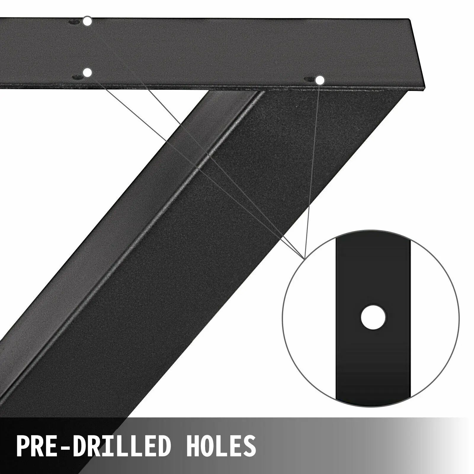 SucceBuy 2PCSMetal Table Legs Steel 2204LBS/1000KG Load X-Shape with Pre-Drilled Holes for Home Use Commercial Bar Hotel Office