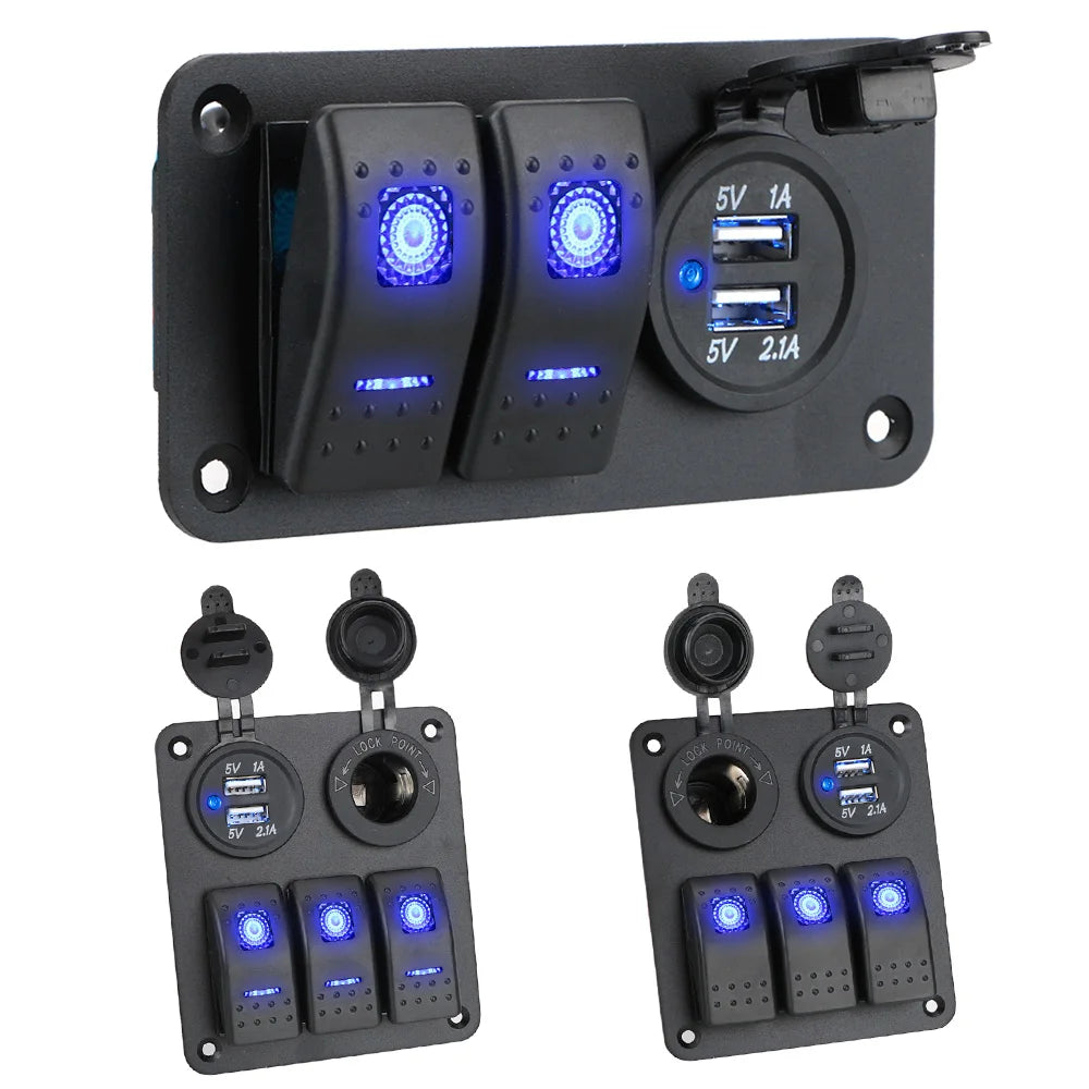 12/24 V Vehicle Switch Panel - Layout Options