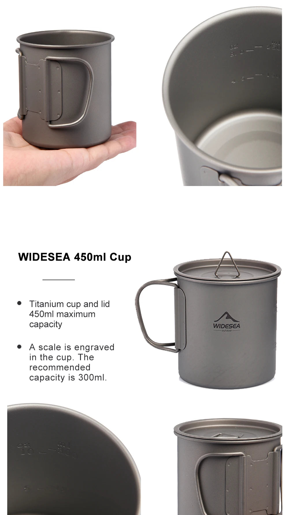 Camping Titanium Mug 0.6L