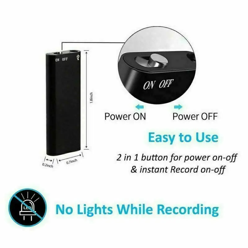 8/16/32GB Activated Mini Digitális Hangrögzítő Espia Kis Hangrögzítő Mikro Hang Dictaphone Titkos Hangrögzítő MP3 Lejátszó