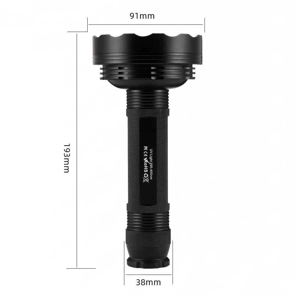 128LED 395nm UV Flashlight High Power Ultraviolet Torch Money Ore Pet Stains Invisible ink Scorpion Marker Fluorescent light