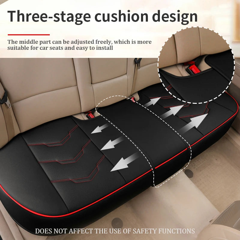 SEAMETAL Wrapped Car Seat Cover Anti Scratch Wear-Resistant Vehicle Seat Protector Cushion PU Leather Breathable Auto Chair Pad