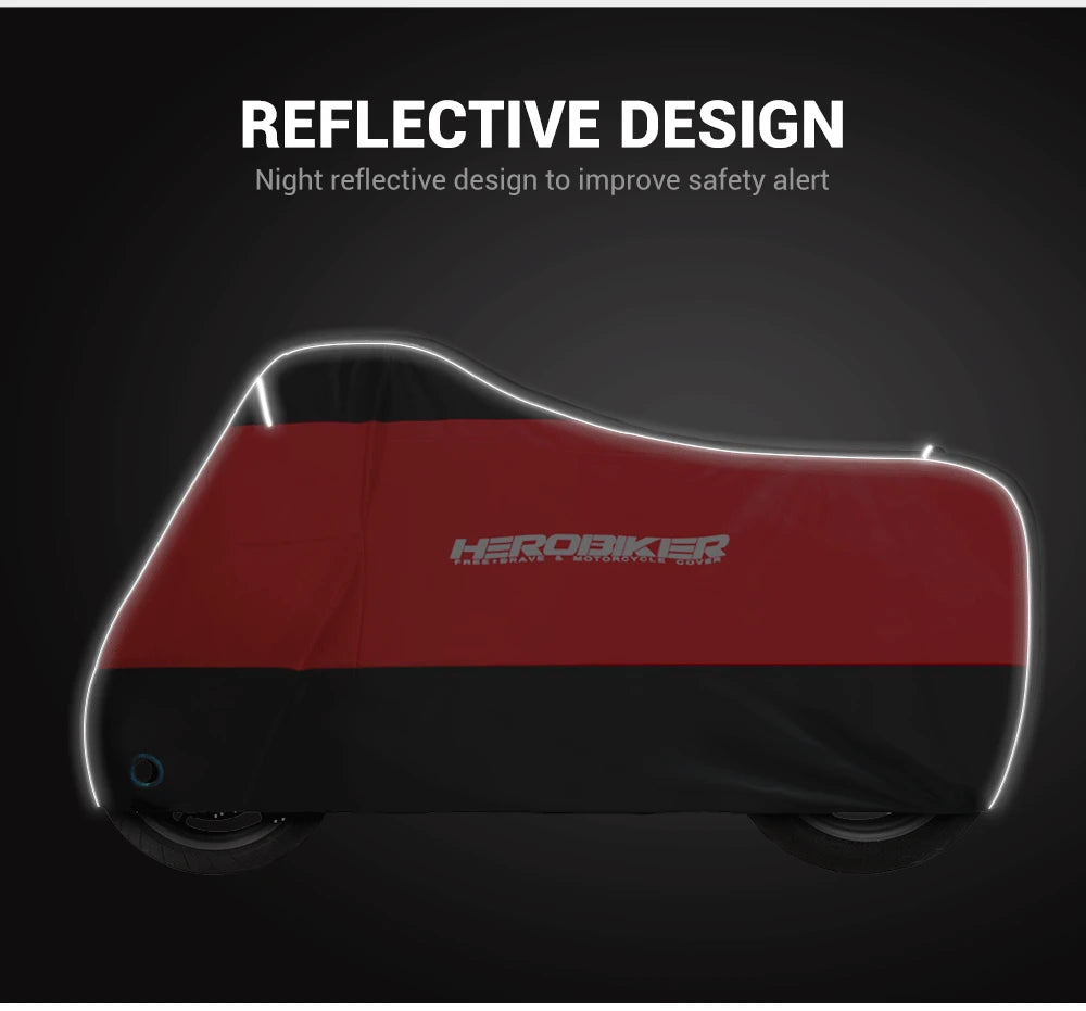 Motorcycle Cover Waterproof Moto Rain Cover Dustproof UV Protective Outdoor Indoor Motocross Scooter Motorbike Cover All Season