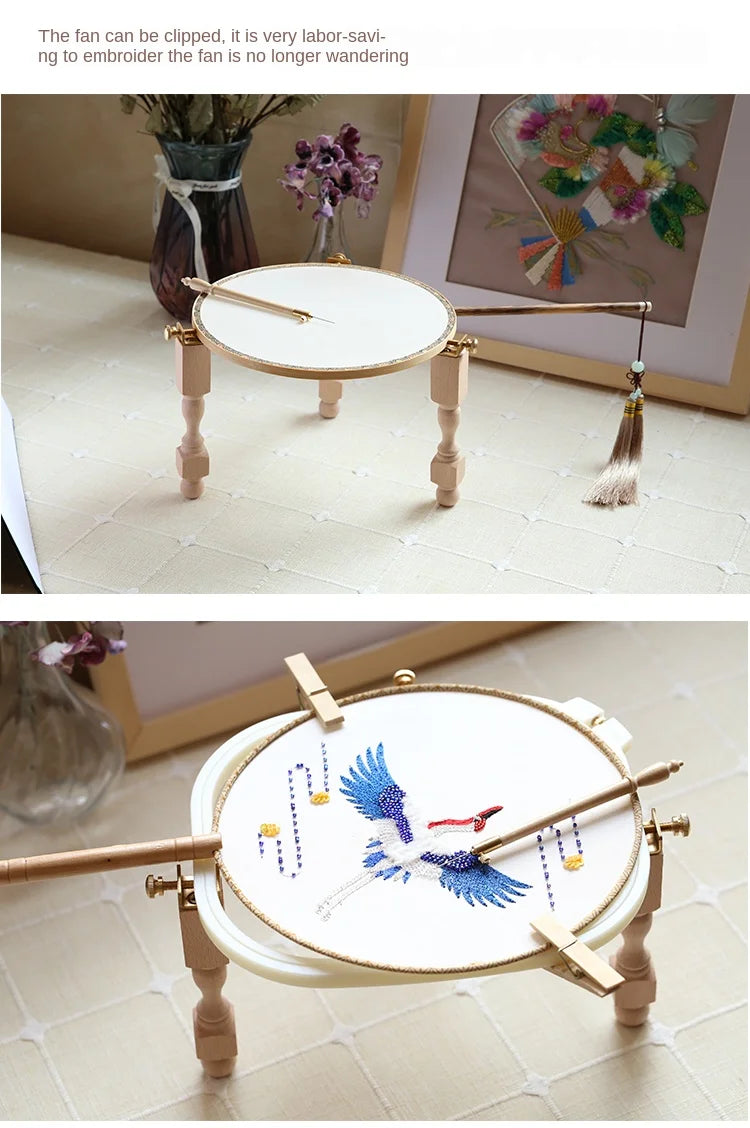 Stand in legno per cerchio ricamo e accessori