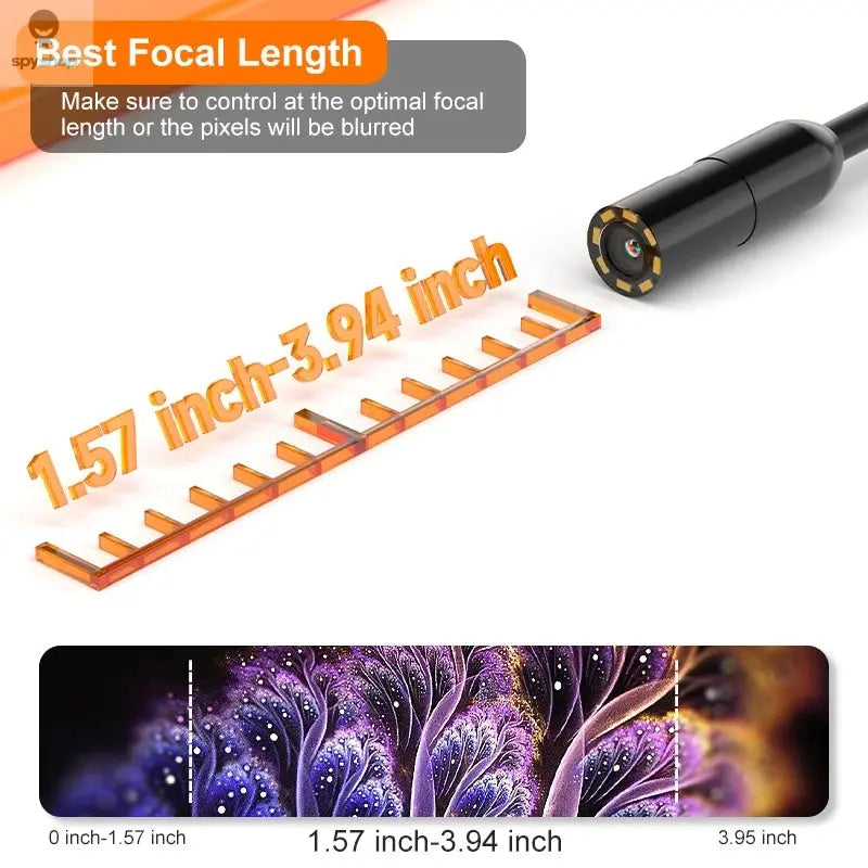 Handheld Endoscope Camera 4.3 Inch Screen 2-100 Meter Rigid Cable HD1080P 8MM/5.5MM Front SIde Lens Pipe Inspection Borescope Spy-shop.com
