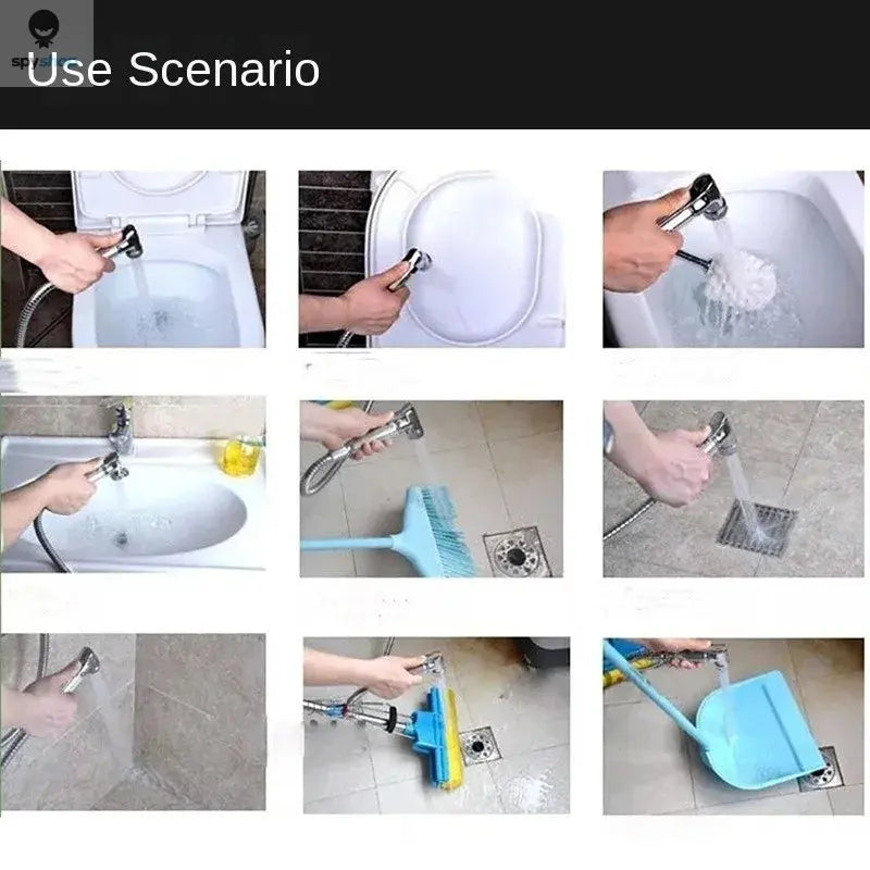 Handheld Water Toilet Bidet Sprayer Flexible Spring Shower head Hose tube Telephone Line soft Hoses bathroom Accessories Spy-shop.com