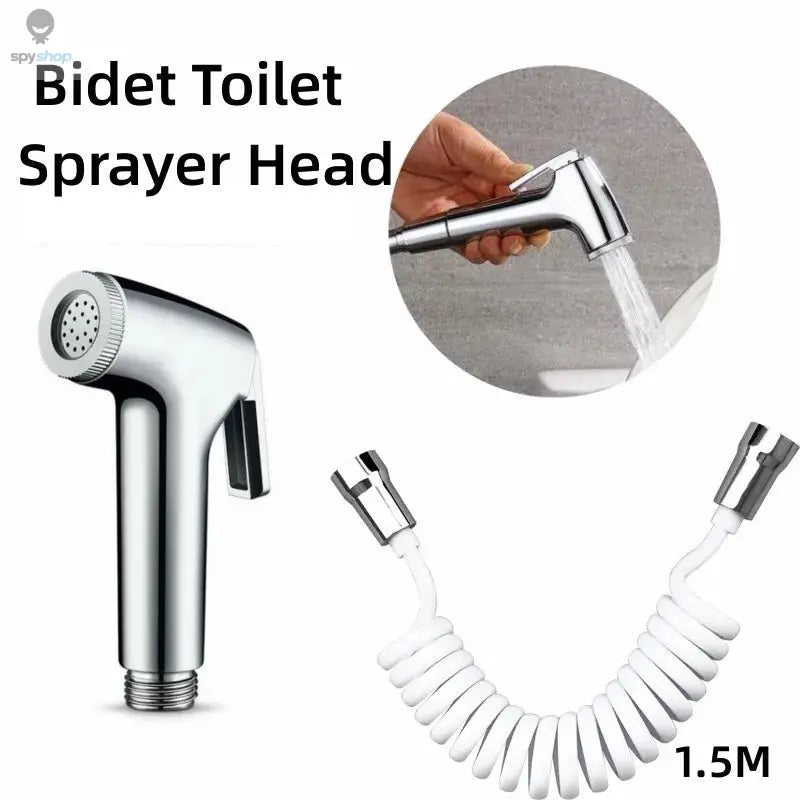Handheld Water Toilet Bidet Sprayer Flexible Spring Shower head Hose tube Telephone Line soft Hoses bathroom Accessories Spy-shop.com