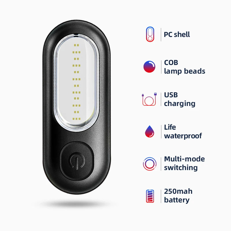 USB Rechargeable Bicycle Rear Light, 5 Modes