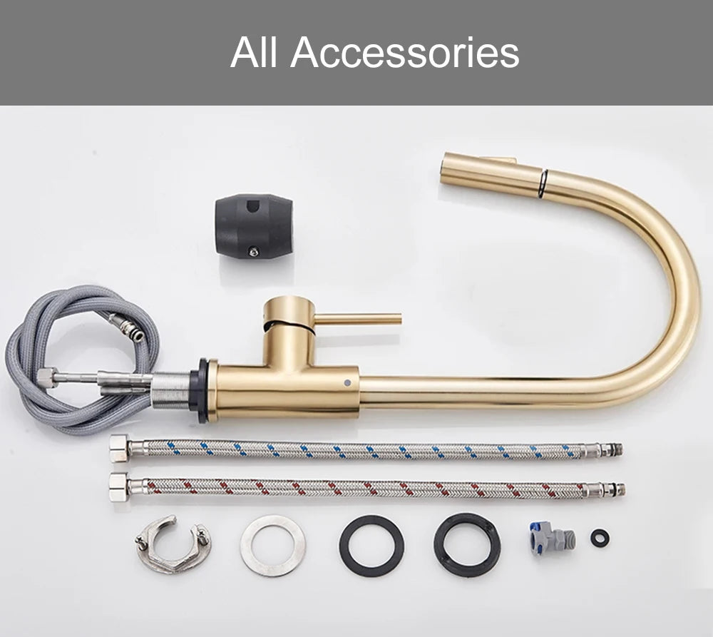 Black Kitchen Faucet with Pull-Out Dual-Function Spray