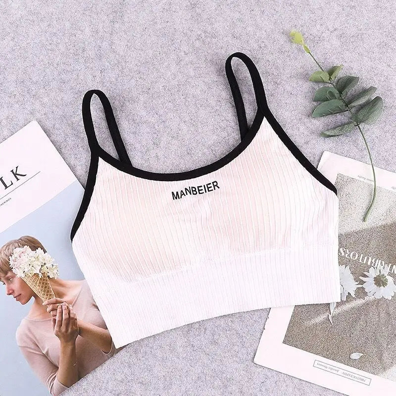 Katoenen Crop Bralette – Kleuropties