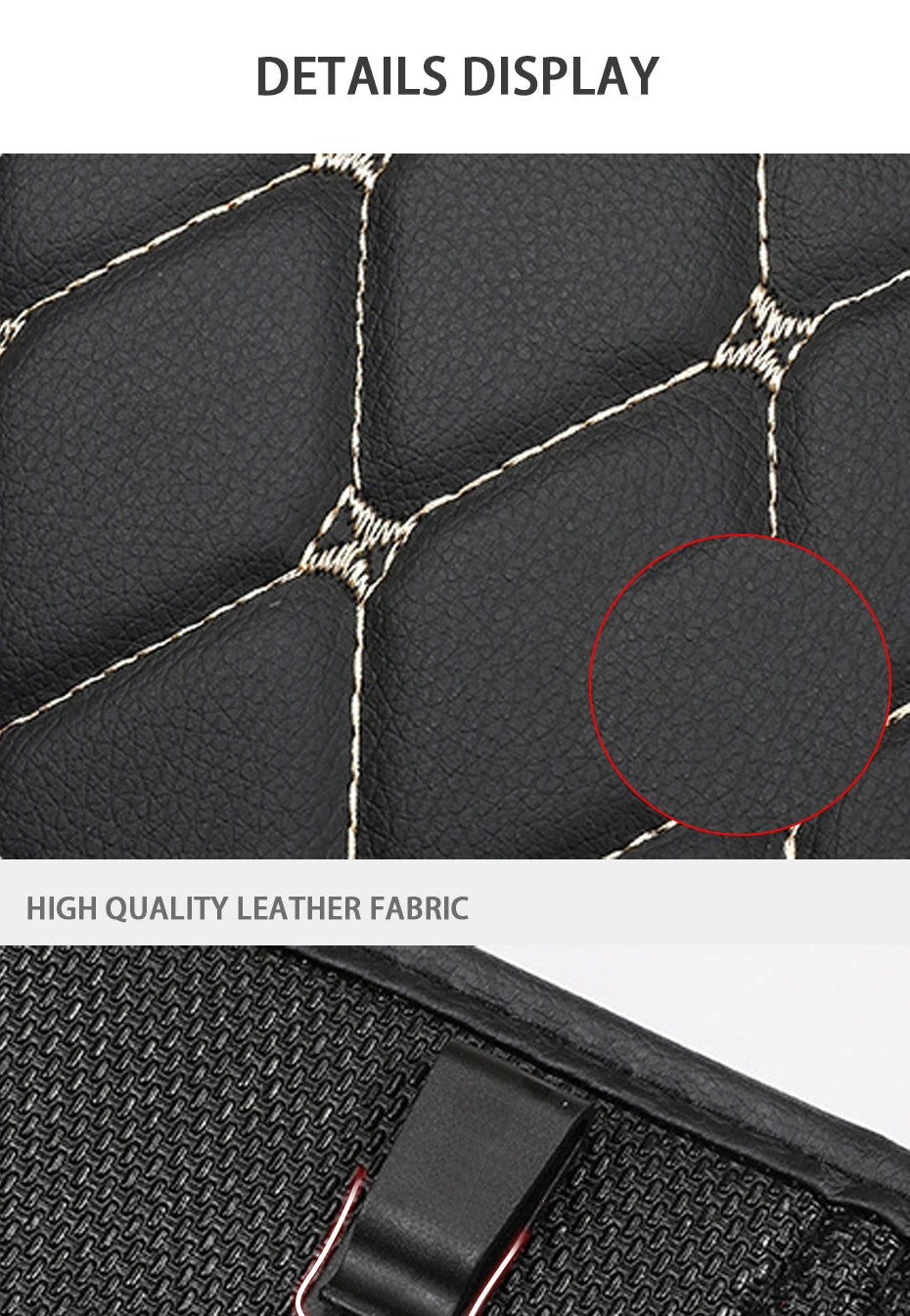 PU Leather Car Anti-Kick Mats Auto Seat Back Protector Cover Car Back Seat Organizer with Storage Pockets Interior Accessories