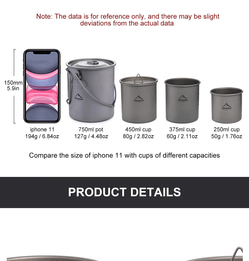 Camping Titanium Mug 0.6L