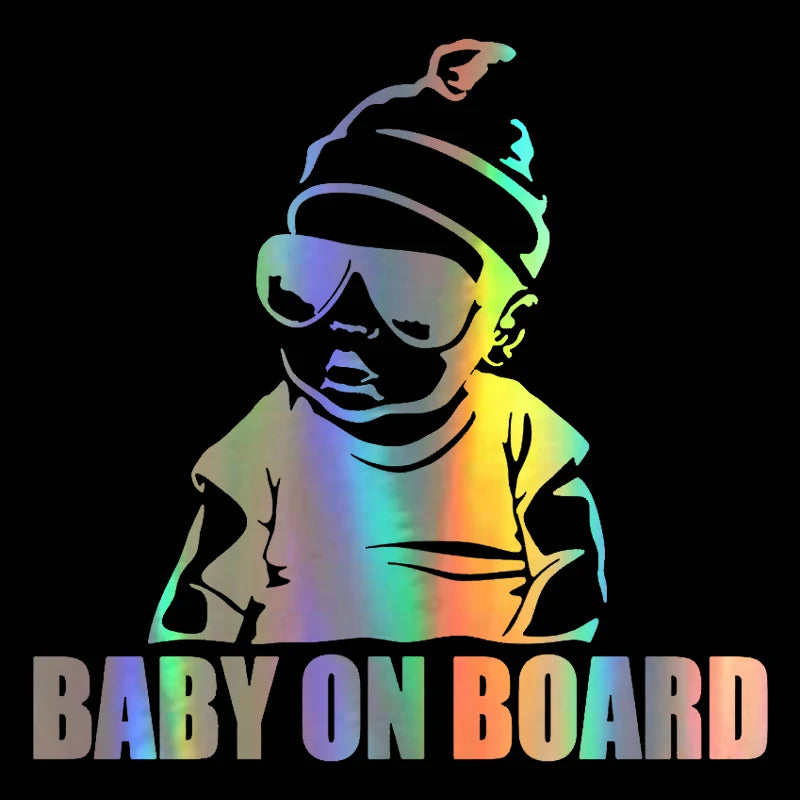 Autocollant voiture « Bébé et enfants à bord » – Options dessin