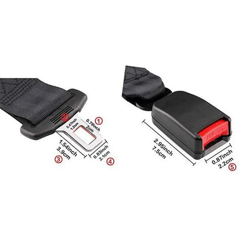 Cinturón de seguridad para carro 23CM Extensión de cinturón de seguridad Cuelgue de hebilla Clip de cinturón Extensor Ajustable Longitud universal para niños