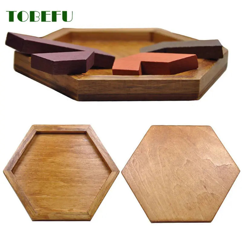 Tabellone puzzle geometrico in legno