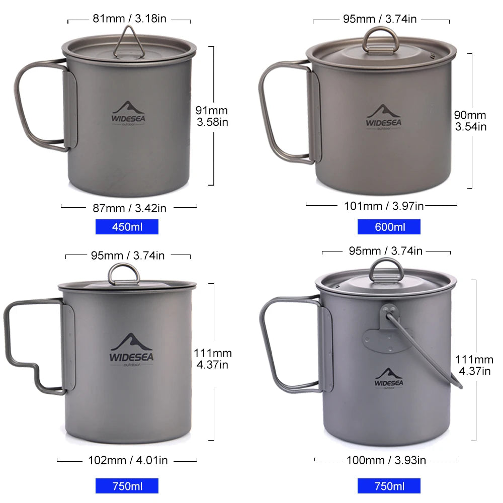 Camping Titanium Mug 0.6L