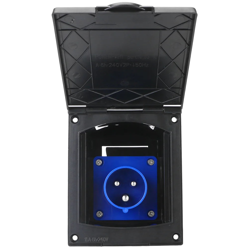 External Flush Hook Up for RV Camper Marine Motorhome Main Inlet Socket Plug Socket With Cover 220V-240V 16A