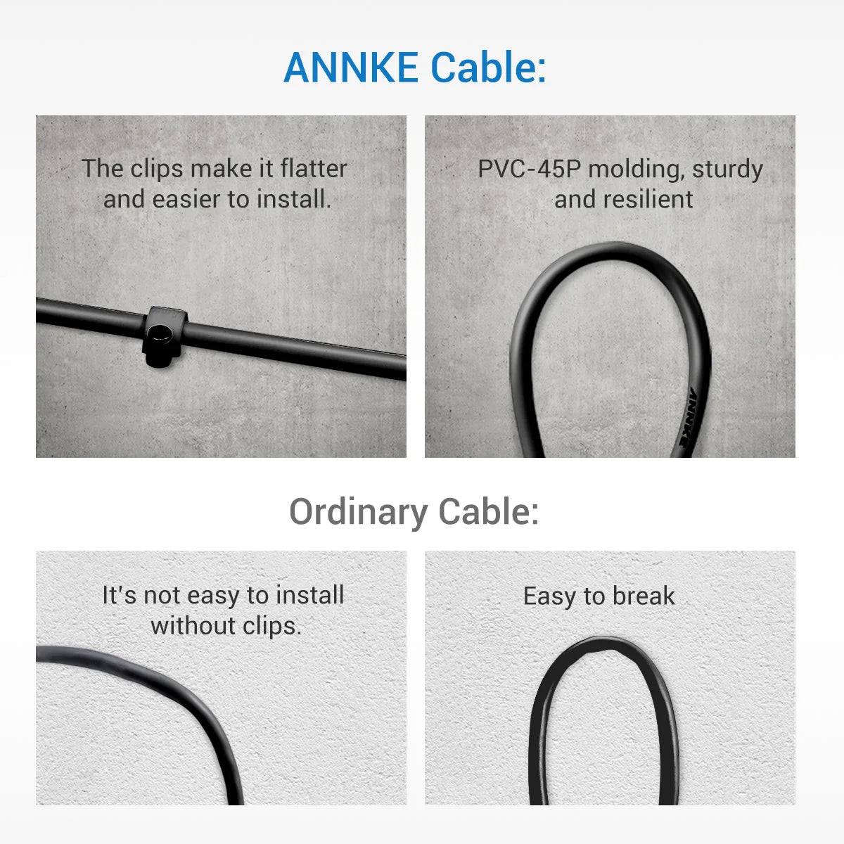 4-Pack 30M BNC Video Power Cable for CCTV Security Systems