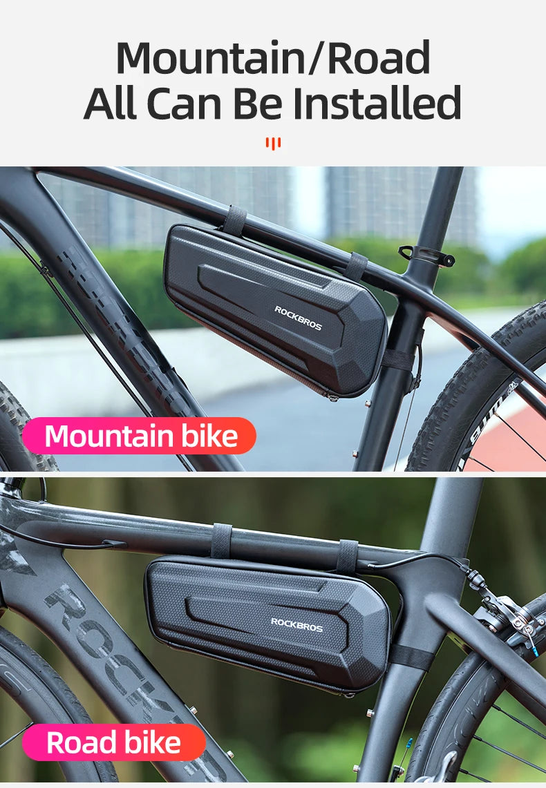 Hard Shell Bicycle Top Tube Bag 1.5L Waterproof