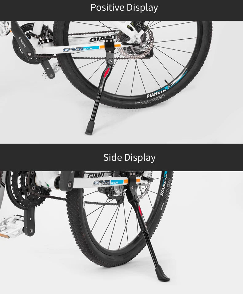 Adjustable Bicycle Kickstand with Stable Anti-Slip Foot Support