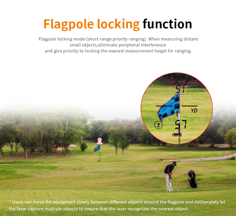 Golf Laser Rangefinder 1000M with Slope & Flag Lock Precision Meter