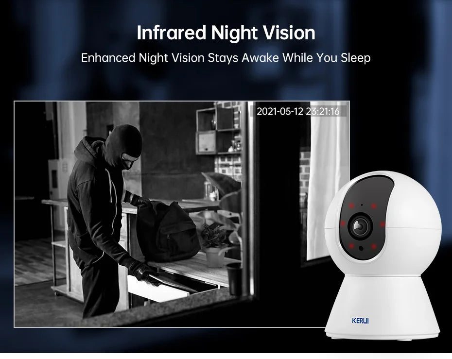 Mini Indoor Wireless 5MP WiFi IP Camera with Auto Tracking