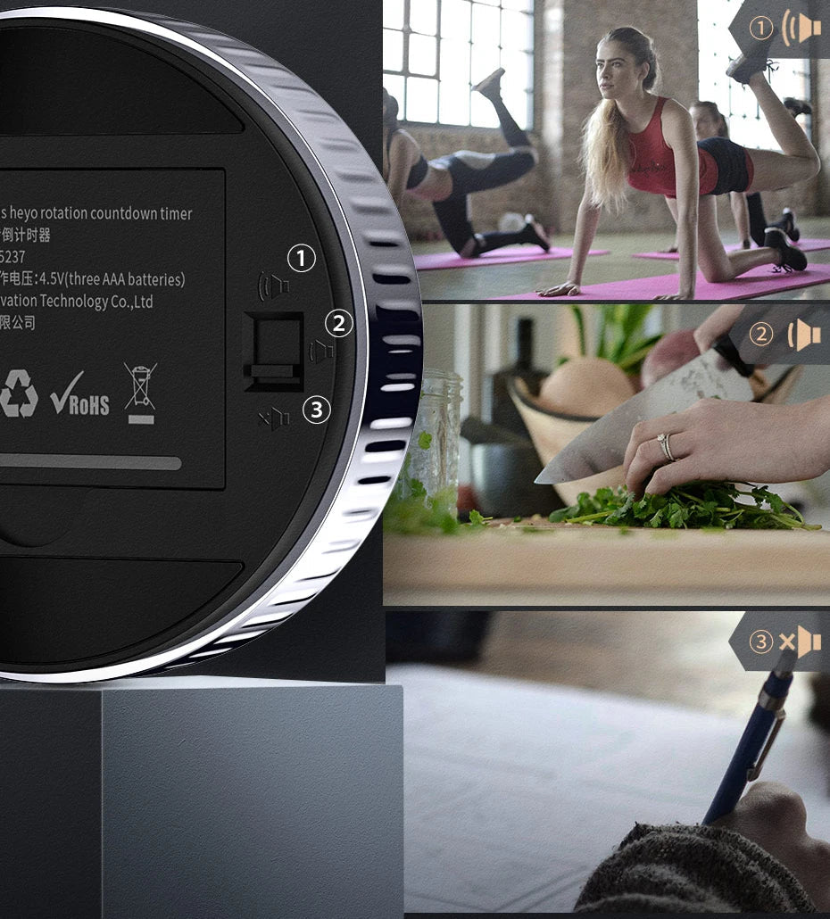 Baseus Magnetic Kitchen Timer Digital Timer Manual Countdown Alarm Clock Mechanical Cooking Timer Cooking Shower Study Stopwatch