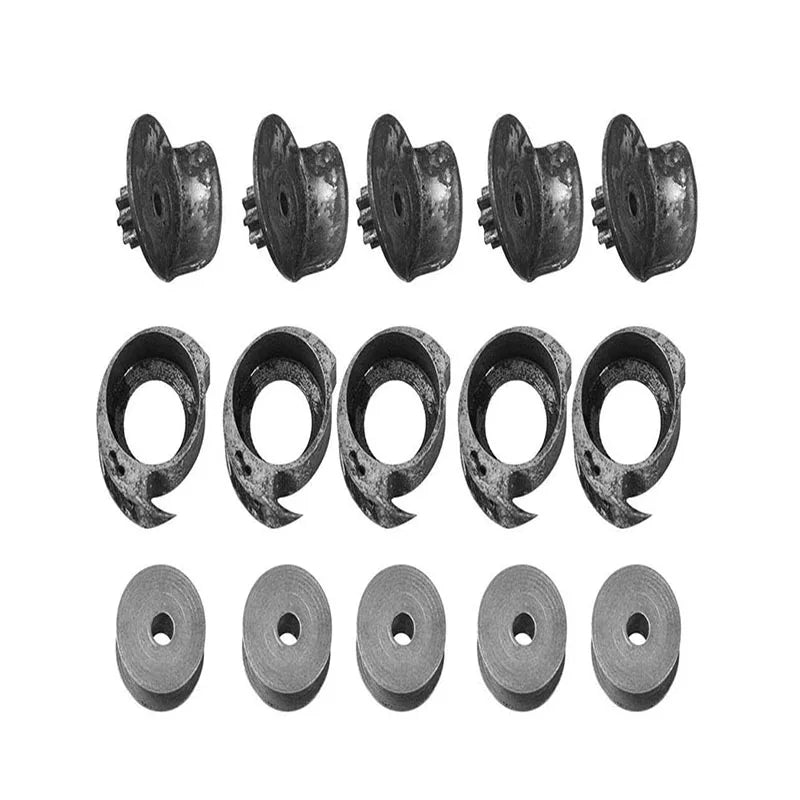 5 Set Hand-cranked Shoe Mending Machine Parts 5 Bobbin Cases 5 Bobbins 5 Chassis Spool Shuttle Bobbin Repair Sewing Accessories