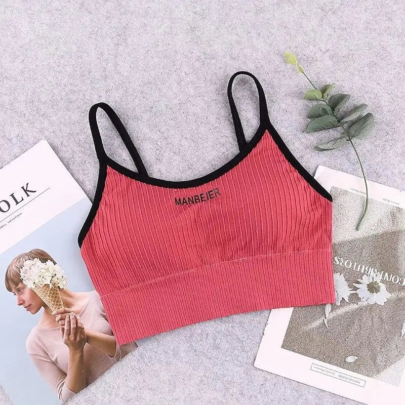 Katoenen Crop Bralette – Kleuropties