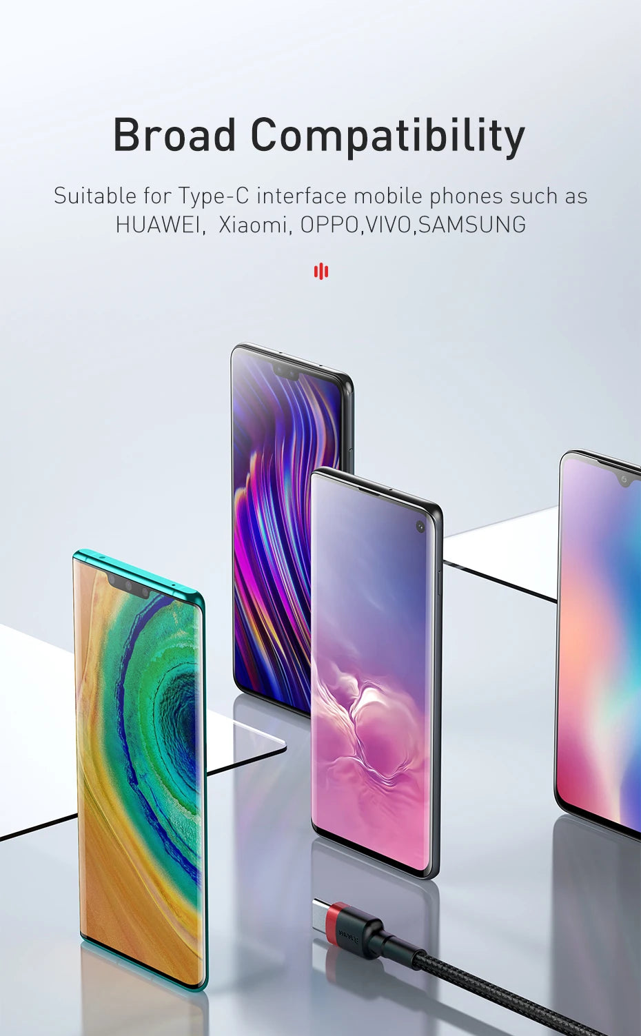 Baseus USB‑C Hızlı Şarj Kablosu Type‑C Cihazlar İçin