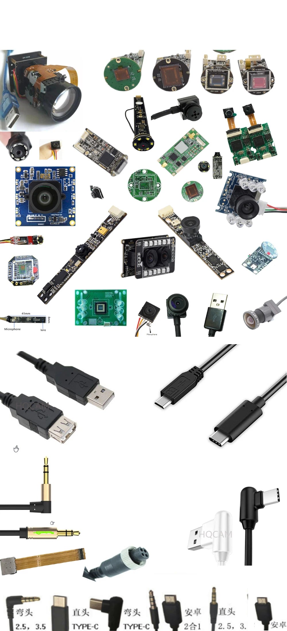 4K 8MP USB mini kamera 30fps z objektivom 3,7 mm