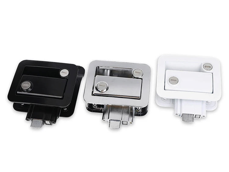 KAK RV Trailer Camper Entry Door Lock Handle Zinc Alloy Security RV Door Lock Replacement with Deadbolt Computer Key Door Handle