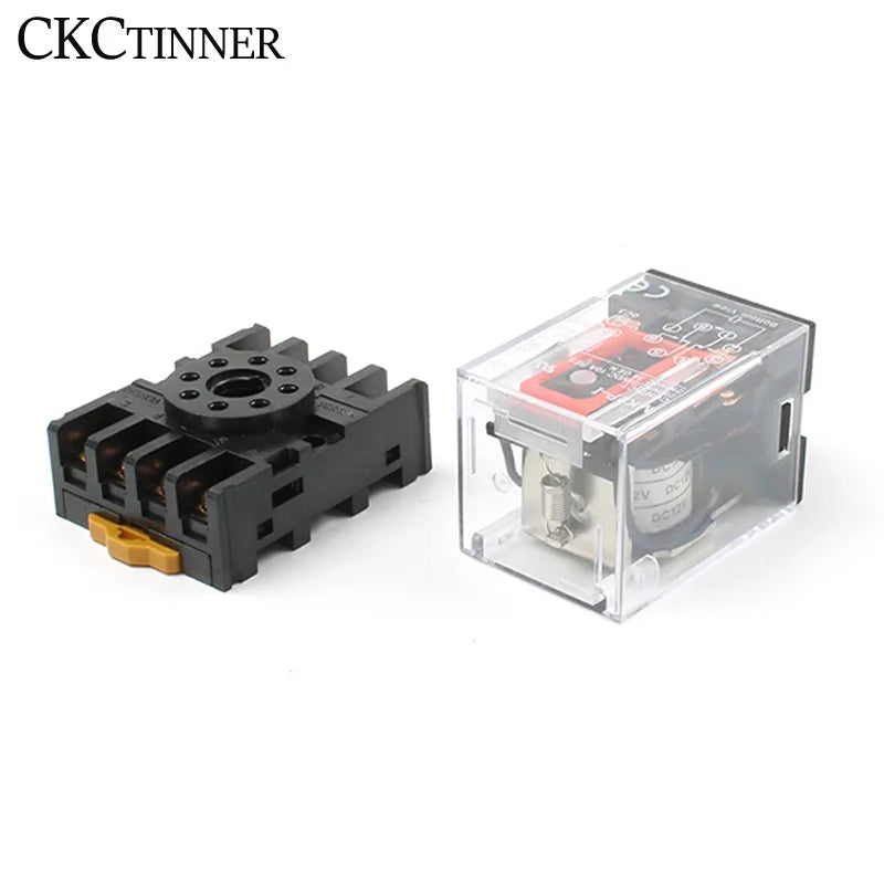 Relé eletromagnético MK2P de 8 pinos com base PF083A