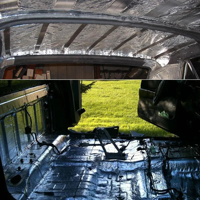 Tapete de isolamento acústico para carro 200*50cm, espessuras 5/7/10mm, material de espuma de célula fechada para isolamento térmico e redução de ruído, acessórios para capô.