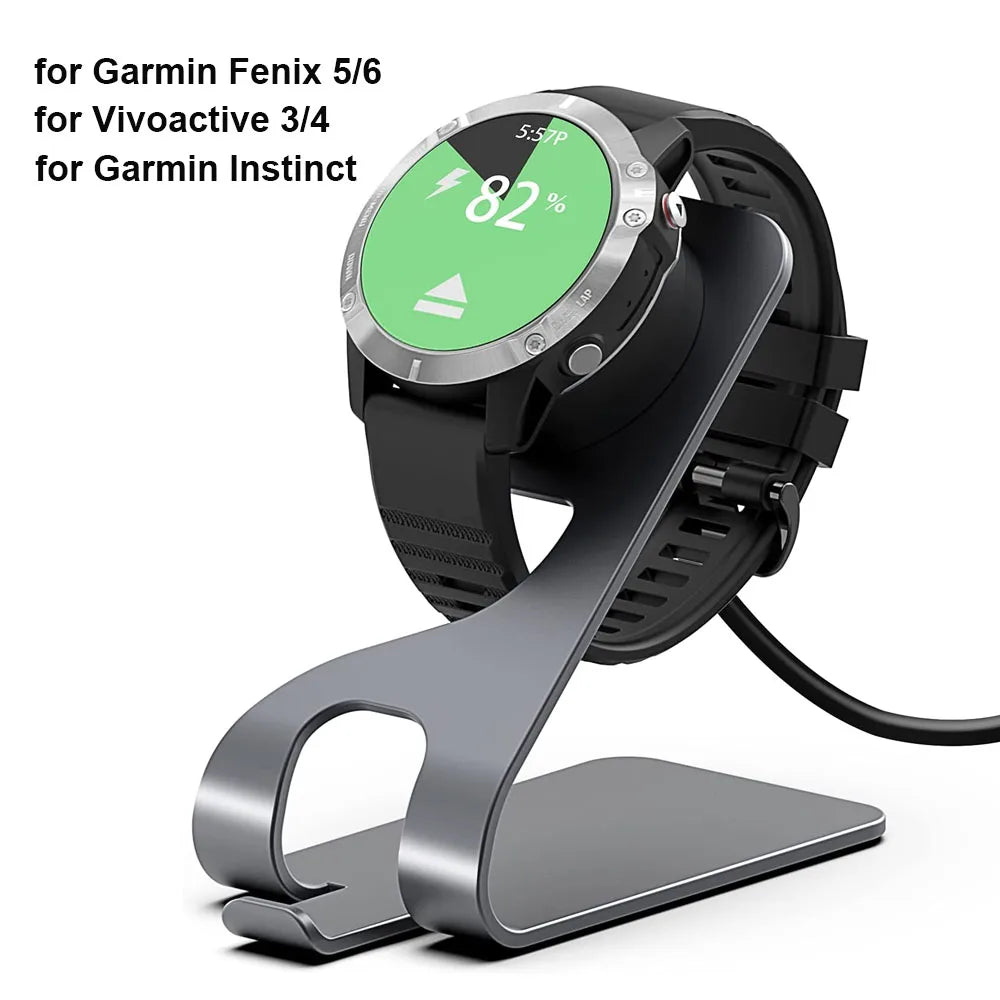 Lader for Garmin Instinct/ Vivoactive 3 4 4S Fenix 8/5 Plus/6 6X Pro/ 7 7S 7X, lading av Forerunner 245 645 og Garmin Venu 2 2S