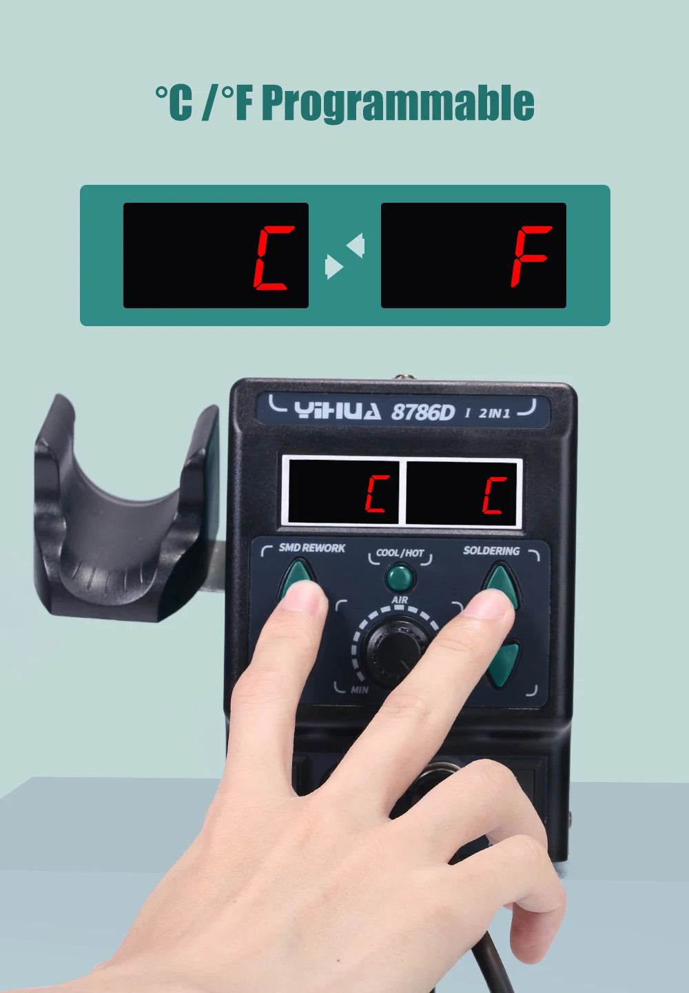 YIHUA 8786D Hot Air Soldering Station for Precision Repair