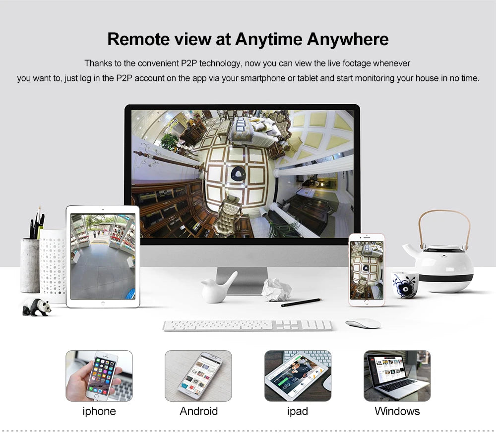 Mini IR IP Camera with TF Card Slot, 940nm Night Vision, Two-Way Audio