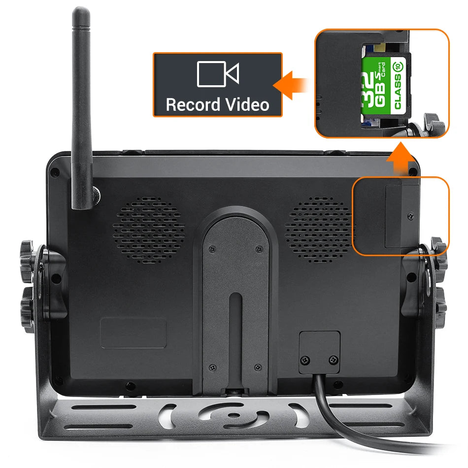 Monitor DVR de Caminhão Sem Fios GreenYi 1280x720 Alta Definição AHD 7" Visão Noturna Gravador de Ré Câmera Wifi para Autocarro e Carro