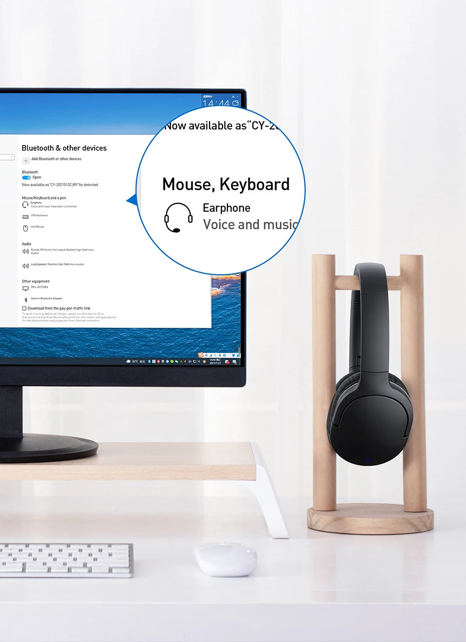 Baseus USB Kablosuz Bluetooth Dönüştürücü, Bilgisayarlar ve Dizüstü Bilgisayarlar için